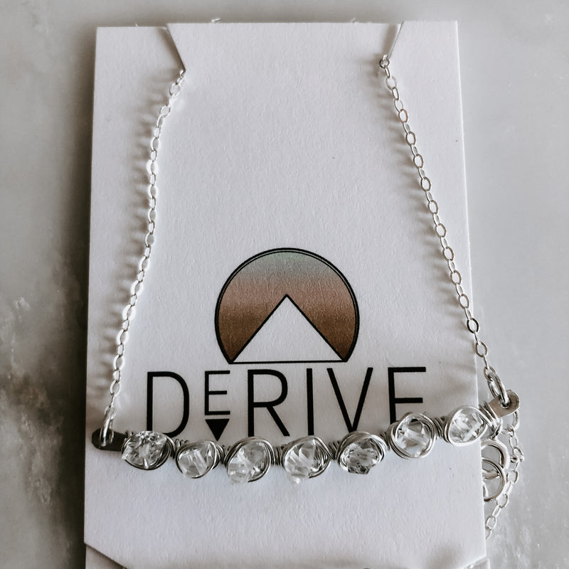 Herkimer Diamond Bar Necklace