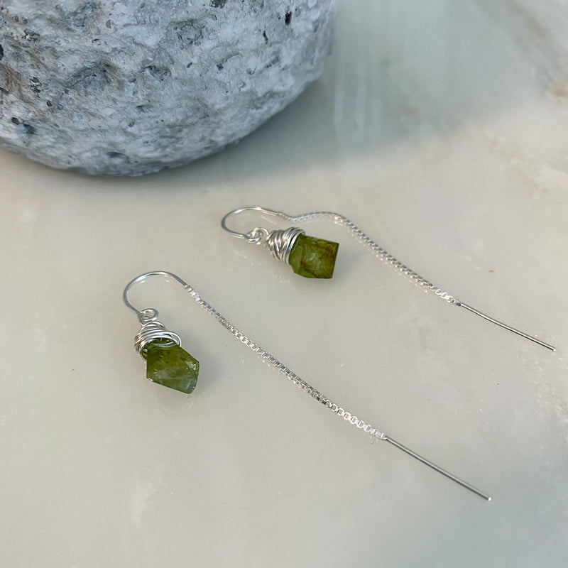 Palm Leaf Threader Earrings