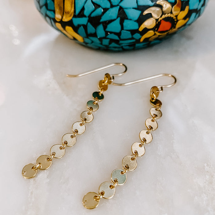 Sand Dollar Earrings — detail view
