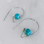 Kingman Turquoise Ear Threaders