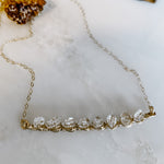 Herkimer Diamond Bar Necklace