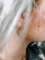 Dot Hoop Post Earrings