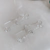 Triple Herkimer Diamond Chain Threader Earrings