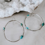 Stargazer Kingman Turquoise Hoop Earrings