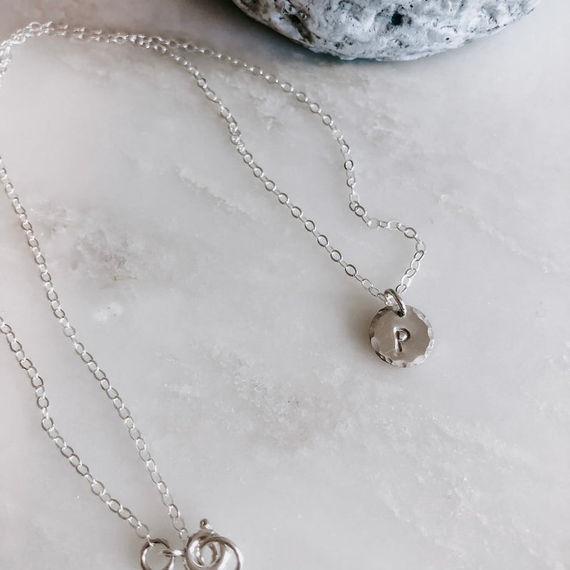 Hand Stamped Initial Necklace