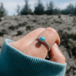 Kingman Turquoise Dot Ring