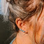 Kingman Turquoise Ear Climbers