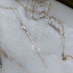 Wanderer's Stick Necklace with Freshwater Pearl